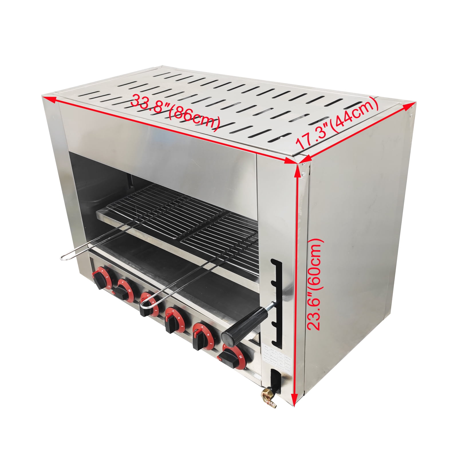 Commercial LPG Baking Oven Single-layer Gas-fired Chicken Grill LPG Countertop Salamander Broiler