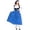 Blue, variant on Huangx Bavarian Dirndl Dress for Women, Oktoberfest Costume with Scarf – Lace Up Apron Traditional German Dress Red XL