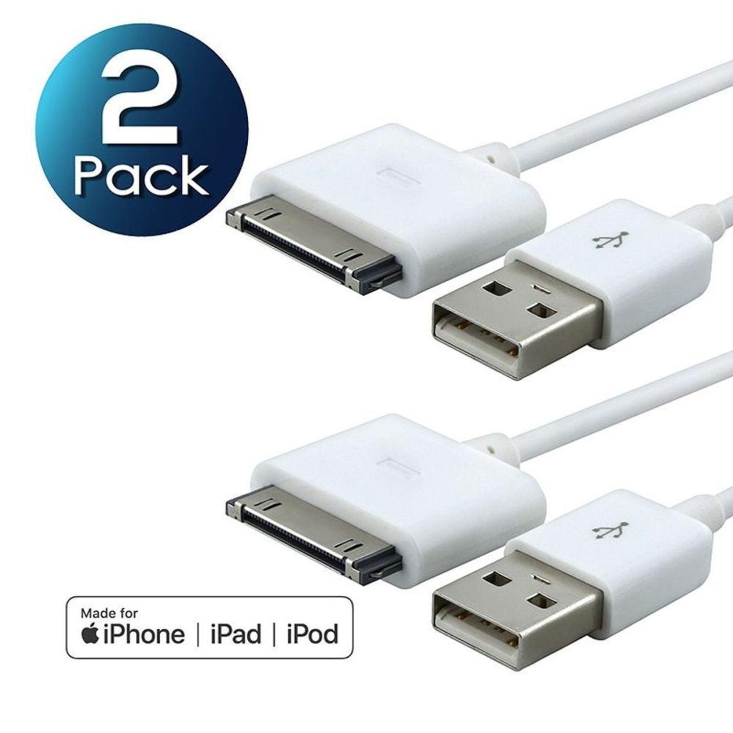 3X 4FT USB 3.5MM AUX SYNC CHARGER BLACK CABLE IPHONE 4S 4 IPOD TOUCH NANO IPAD 