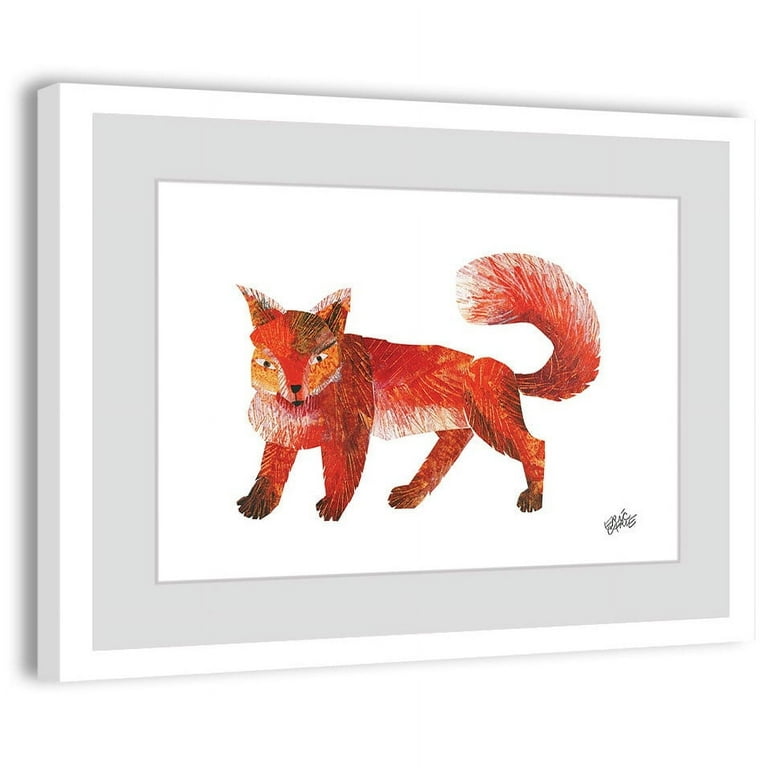 Free Shipping! Eric Carle Red Fox 2 Framed Animal Art Print