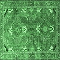 thumbnail image 1 of Ahgly Company Indoor Square Persian Emerald Green Traditional Area Rugs, 3' Square, 1 of 4