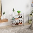 thumbnail image 4 of TRAHOO-4 Tier Expandable Shoe Rack for Closet, Stainless Steel Shoe Shelf, Strong Weight Capacity Shoes Organizer, Easy to Install and Saving Space Standing Shelf with Sturdy Frame(4 Tier), 4 of 4