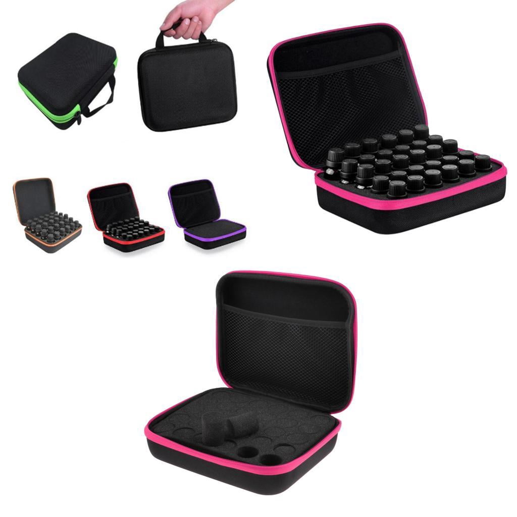 EHJRE Essential Oil Storage Case Traveling Carrying Oil Holder Hold 5-15 Ml 30Bottles - Pink