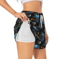 thumbnail image 1 of Balery Cool Off-Road Vehicle Pantalones cortos deportivos para mujer con forro y dos bolsillos, elásticos, para entrenamiento, gimnasio, yoga-Small, 1 of 7