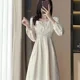 thumbnail image 5 of Vestido de Jacquard estilo Hibon vintage francés, recién llegado, elegante y a la moda, vestido largo adelgazante para mujer, 5 of 5