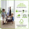 thumbnail image 4 of Little Partners Deluxe Learn 'N Play Toddler Easel for Kids, Two-Sided Art Center with Chalkboard, Magnetic Dry Erase Whiteboard, Paper Feed, Storage Bins, Paint Containers - Espresso, 4 of 11