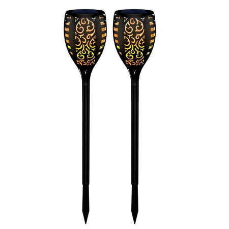 WBM Solar Torch Light with Flickering Flame  Outdoor Solar Lights - 2 Pcs