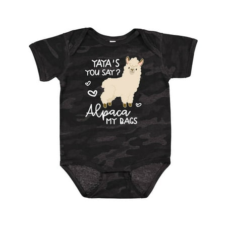 

Inktastic Yaya s You Say Alpaca My Bags Gift Baby Boy or Baby Girl Bodysuit