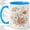 Blue, variant on Autumn Apple Floral Accent Mug, 11oz Ceramic Coffee Cup for Teachers