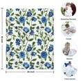 thumbnail image 4 of Blue Pioneer Flower Blanket,Comfortable Soft Flannel Throw Blanket,All Season,Warm Lightweight Blankets for Sofa Bed Couch Living Room Chair,30"x40"(80x100cm), 4 of 4