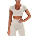 thumbnail image 3 of Yoga Set Women Workout Sets 2 Piece Seamless Ribbed Tank High Waist Trousers Yoga Outfits, 3 of 5
