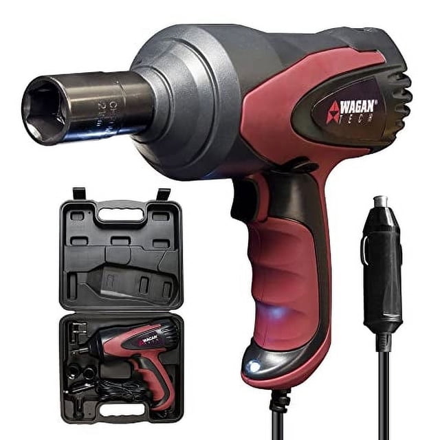 Llave de impacto eléctrica Wagan EL2257 12V DC 1/2 pulgada kit de herramientas de reparación de neumáticos