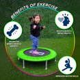 thumbnail image 2 of Sportspower My 1st Trampoline 36" Indoor/Outdoor Mini Rebounder Trampoline with No-Gap Padded Cover, for Toddlers & Kids Aged 3 to 10, Max Weight Capacity 220 LBS - GREEN, 2 of 6