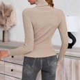 thumbnail image 4 of LEJHVAQK Women's Turtleneck Sweater 2026 Long Sleeve Shirts Fall Trendy Tops Slim Fitted Ribbed Knit Basic Casual Sweater, 4 of 9