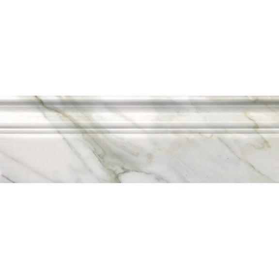 Apollo Tile  10 pack 4-in W x 12-in L Marble Polished Baseboard Tile Trim (3.33 Sq ft/case)