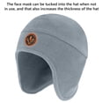 thumbnail image 3 of BASSDASH Soft Fleece 2-in-1 Hat with Ski Mask Ear Flap Fishing Hunting Beanie for Men Women Cold Weather, 3 of 6
