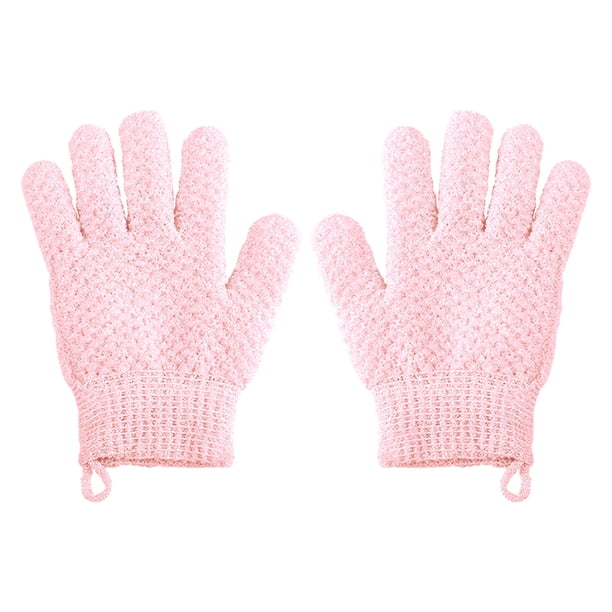 Guantes exfoliantes de nylon de colores de doble cara Guantes exfoliantes de belleza Spa Masaje de la piel Ducha Body Scrubber Accesorios de baño
