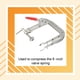 thumbnail image 5 of sweethay Compresor de resorte de válvula plateado fácil de usar para un mantenimiento eficiente del motor Herramienta de extracción de Vehículos, repuestos y accesorios Mis, 5 of 6