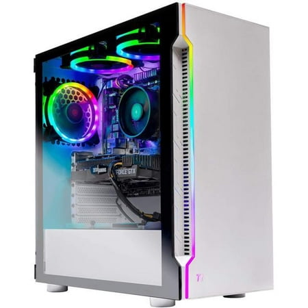 Skytech Archangel Gaming Computer PC Desktop – RYZEN 5 2600 6-Core 3.4 GHz, GTX 1660 6G, 500GB SSD, 16GB DDR4 3000MHz, RGB Fans, Windows 10
