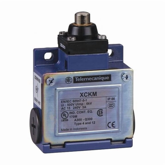 Telemecanique Sensors Limit Switch, Plunger, 1NO/1NC XCKM110H7