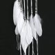 thumbnail image 2 of Atrapasueños blanco hecho a mano con diseño de luna con atrapasueños de plumas para colgar en la pared, decoración del hogar, 11 Feliz Sencillez, 2 of 4