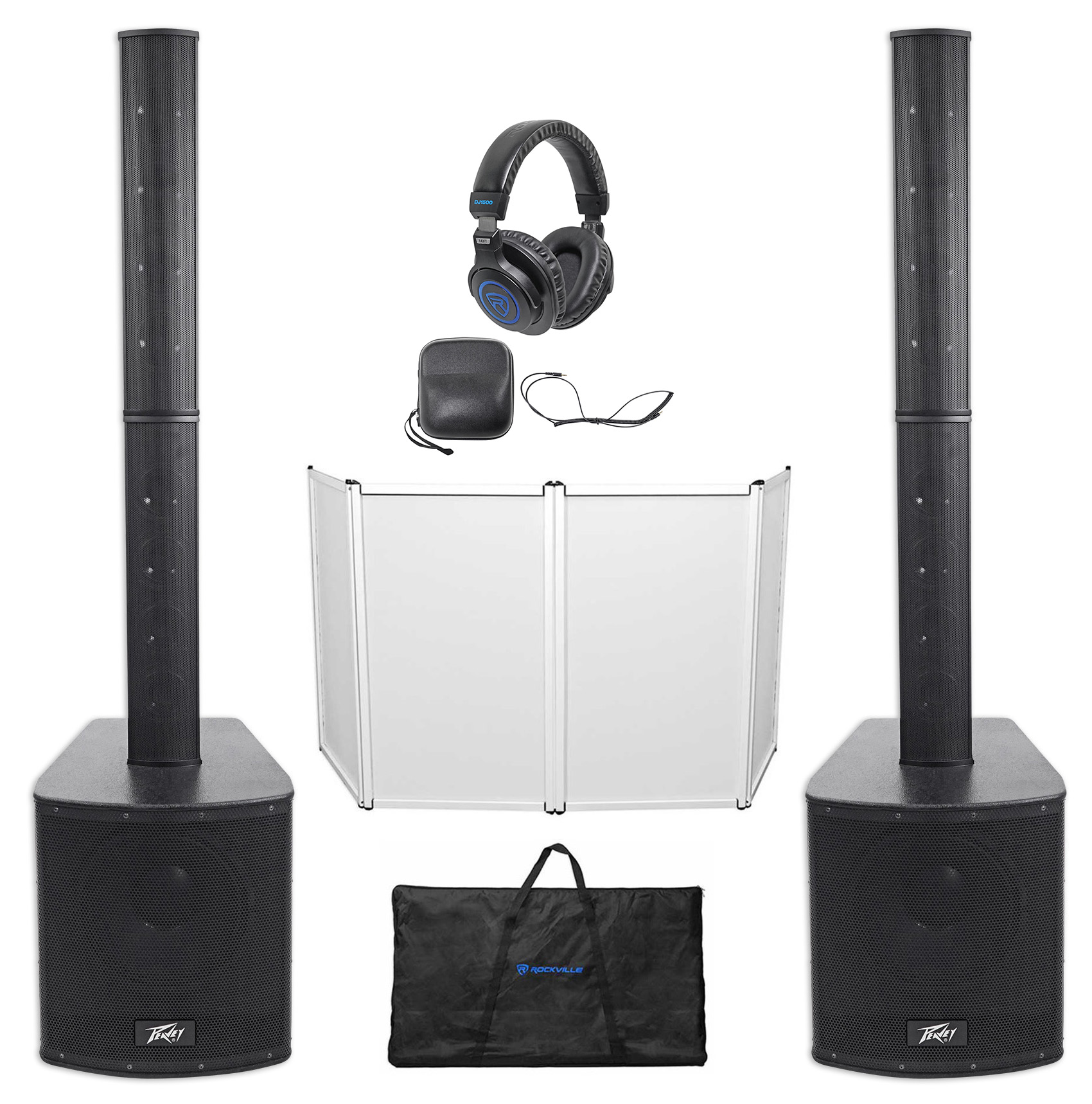 2) Peavey P2 Powered DJ PA Line Array 