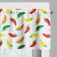 thumbnail image 3 of Ambesonne Peppers Window Valance, Chili Pepper Pattern Vegan, 54" X 18", Multicolor, 3 of 5