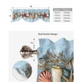 thumbnail image 4 of Tie Up Valance Curtain for Kitchen,Ocean Starfish Shell Conch Rod Pocket Short Curtains Adjustable Tie-Up Shade Valances,Blue Gradient Ocean Window Treatment for Bathroom Living Room Bedroom, 4 of 8