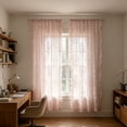 thumbnail image 7 of AYktou Floral Lace Sheer Curtains, 39.4×55.1 Inch Farmhouse Rod Pocket Window Voile Sheer Drapes, Ruffled Window Curtain Light Filtering Chic Window Drapes for Bedroom Kitchen Living Room Decor, 7 of 7