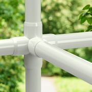 FORMUFIT PVC Fitting, 5-Way Cross Side Outlet, Furniture Grade, 3/4 Size, White, 8-Pack (F0345WC-WH-8)
