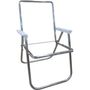Lawn Chair USA Macrame Chair Frame Sturdy Frame for Comfort and Relaxation WhiteArms