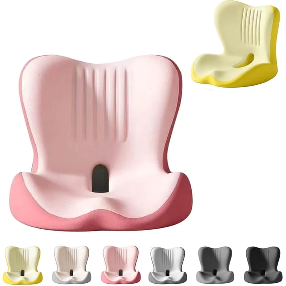 L-Shaped Memory Foam Seat Cushion for Lower Back Support, Ergonomic Chair Pad, Office, Home, Driving