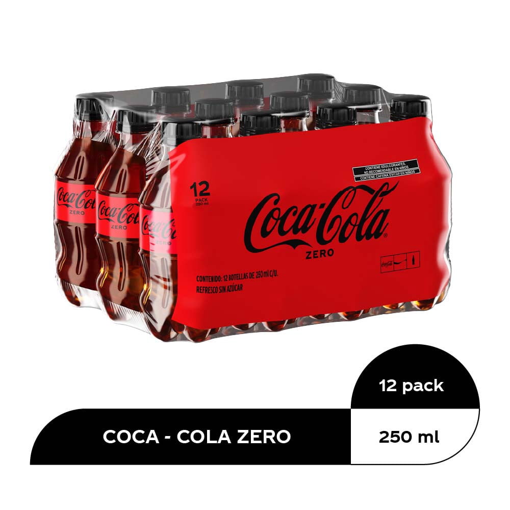 Refresco Coca Cola Zero 12 pack de 250 ml | Walmart en línea