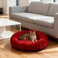 thumbnail image 4 of 50cm Large Rabbits Round Pet Bed, Soft Fluffy Dog Bed for Indoor Sleeping, Warm Winter Cat Bed with Cushion, Pet Mat for Medium Pets, Comfortable Pet Pad for Living Room and Bedroom, 4 of 6