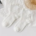 thumbnail image 2 of 5Pairs of Ruffle Pageant Frilly Socks for Toddler Girls Baby White Lace Ankle Dress Socks Summer Mesh Women Sock, 2 of 5