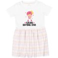 thumbnail image 3 of Inktastic Future Softball Star Girl Girls Toddler Dress, 3 of 5