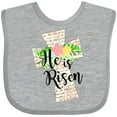 thumbnail image 3 of Inktastic He is Risen Cross with Script and Flowers Boys or Girls Baby Bib, 3 of 4