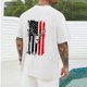 thumbnail image 3 of Tops para hombre, blusas y camisas de cuello redondo y manga corta para hombre, blusas casuales de cuello redondo con estampado de moda para hombre, blusas de cuello redondo y manga corta, camisas par, 3 of 5