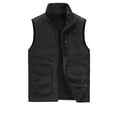 thumbnail image 2 of Men's Casual Outdoor Vest Jacket Multi Pockets Breathable Mesh Lined Work Camping Travel Photo Fishing Outwear (XX-Large, Black 01), 2 of 5