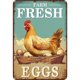 thumbnail image 1 of Placa Metal Vintage Pollos Pintura Hierro Rectangular Del Pared 30x40cm, 1 of 9