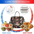 thumbnail image 4 of Pioneer Flower Floral Print Pattern Womens Lunch Box for Work,Insulated Large Lunch Bag for Tween and Teen,Loncheras Para Mujer,Leakproof Adult Lunch Bag for Work,Beach,Travel,Picnic,Camping, 4 of 7