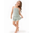 thumbnail image 5 of Jolyshlid Girls Summer Clothes 8 Piece Outfit Set for Kids, Cami Tank Tops and Shorts Matching Sets, Breathable Casual Beach Wear,Pink Yellow Green Purple,4Years, 5 of 10