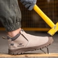 thumbnail image 3 of Calzado de seguridad laboral para hombre, calzado de trabajo con aislamiento para soldadura, calzado de seguridad con puntera de acero de plástico resistente a golpes y perforaciones., 3 of 5