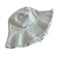 thumbnail image 1 of Chapeau de Soleil Pliable pour Femmes Chapeau de Pêcheur Rétro Tissé pour Fête, 1 of 6