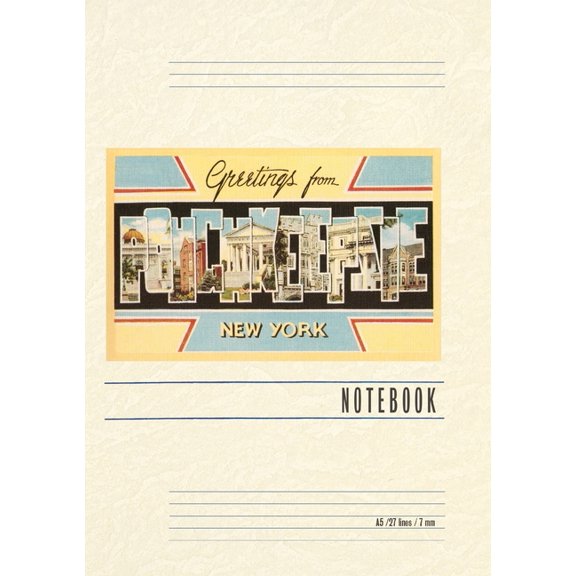 Vintage Lined Notebook Greetings from Poughkeepsie, New York, (Paperback)