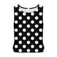 thumbnail image 4 of Womens Tank Tops, Black and White Polka Dot Athletic Gym Running Workout Sleeveless Tank Top for Women, 4 of 4