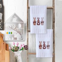 XGFHYJEH Easter Decoration, Easter Decorations for the Home, Easter Decor, Easter Polyester Cotton Platter Towel Kitchen Rag Easter Towel
