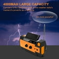 thumbnail image 5 of NPET Emergency Crank Radio，4000mAh-Solar Hand Crank Portable AM/FM/NOAA Weather Radio, 5 of 9