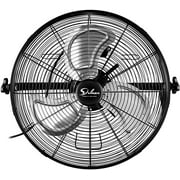 Simple Deluxe 18 inch 3 Speed 4000 CFM Metal Wall Mount Fan