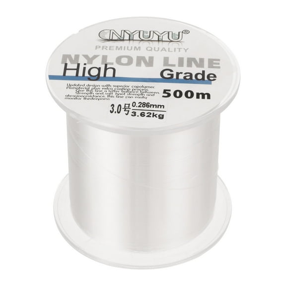 Uxcell 1640FT 9lb 3.0# Fluorocarbon Coated Monofilament Nylon Fishing Line String Wire Clear